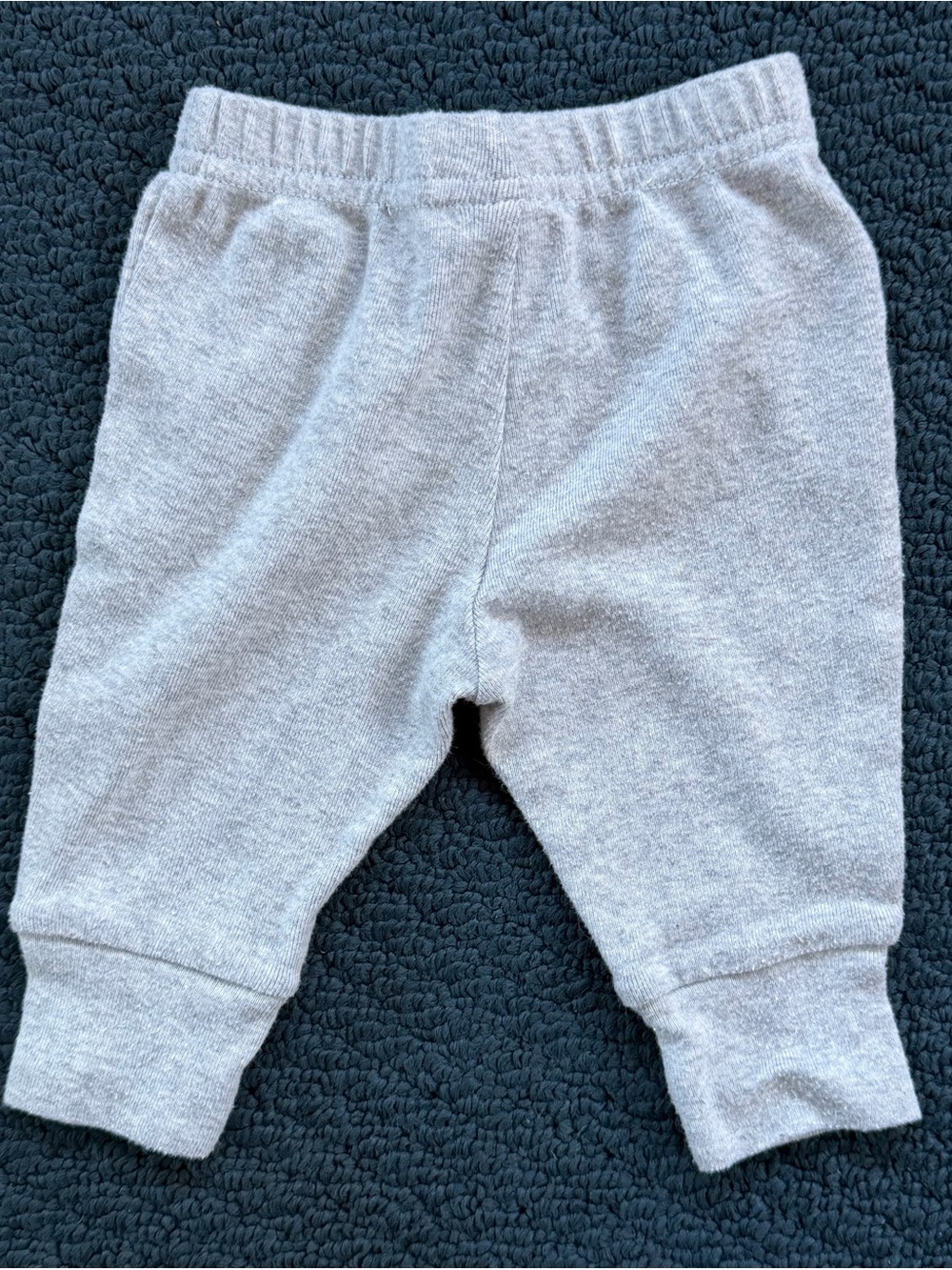Carter's Heather Light Gray Baby Joggers - Elastic Waist - Picture 2 of 5